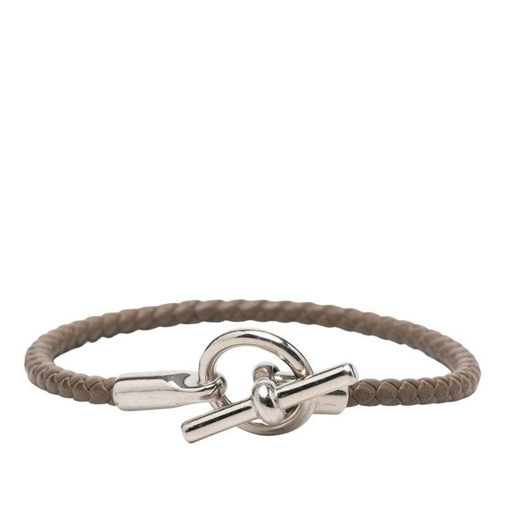 Hermes Glenan Leather Metal Bracelet